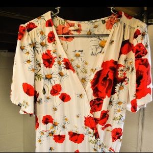 Floral wrap dress